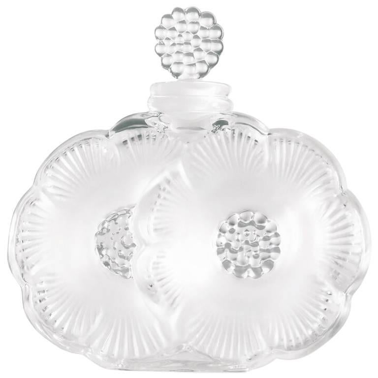Lalique Deux Fleurs Perfume Bottle Clear Crystal