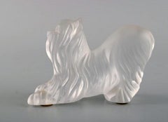 Lalique Dog in Frosted Art Glass, 1980s