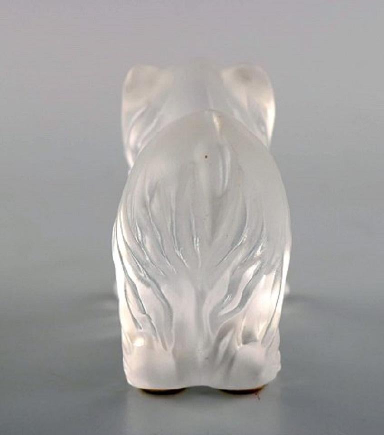 Lalique Dog in Frosted Art Glass, 1980s In Excellent Condition In Copenhagen, DK