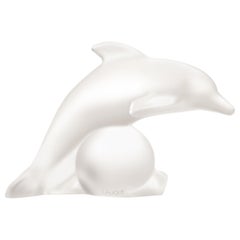 Lalique Dolphin Crystal Sculpture
