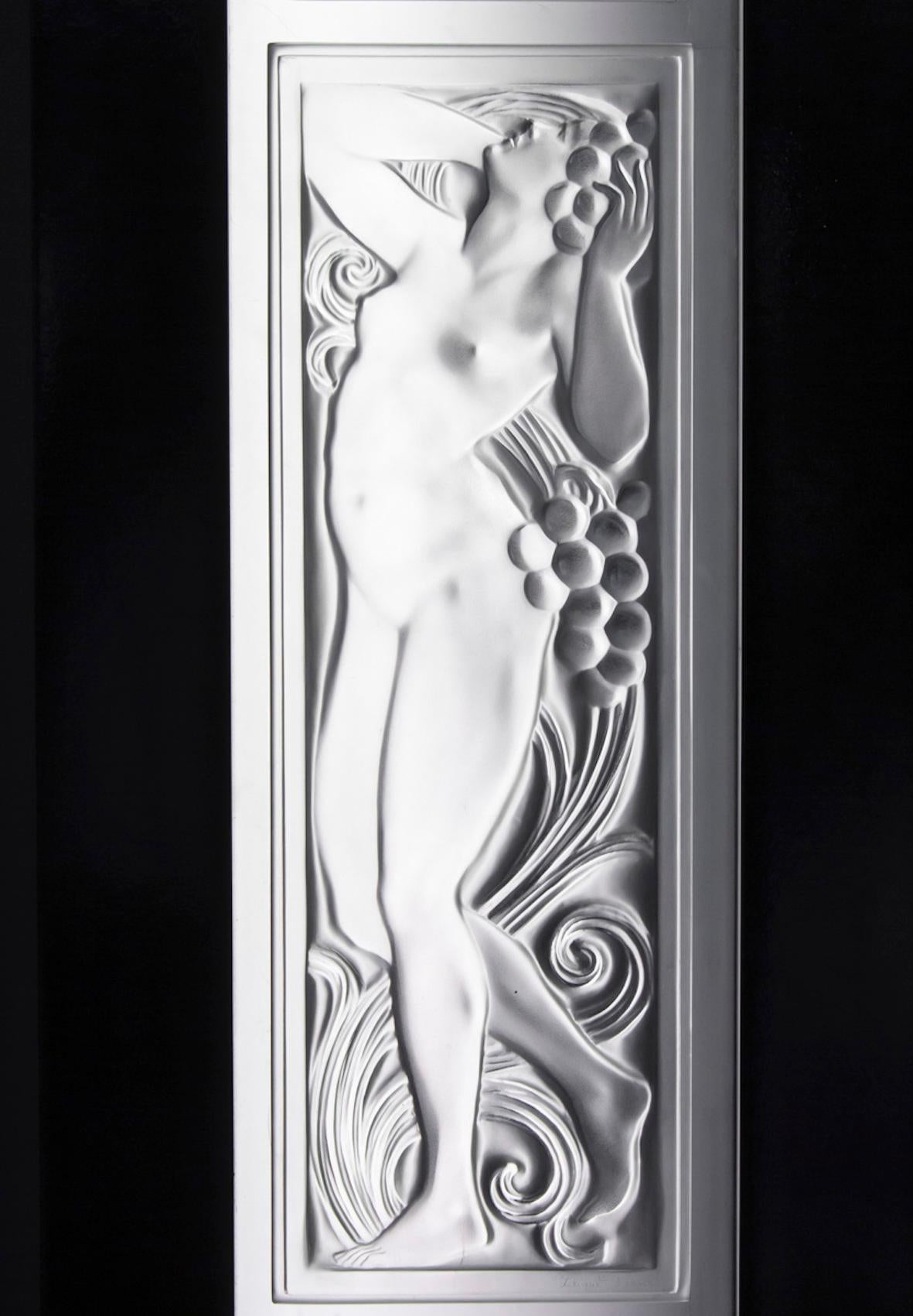 Crystal Lalique Door Composed of 3 Decorative Glass Panels 