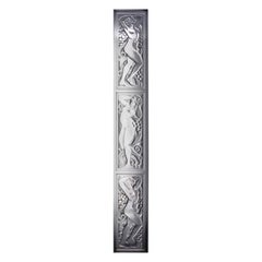 Lalique Door Composed of 3 Decorative Glass Panels "Femme"