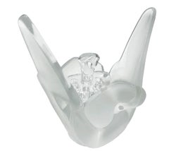Lalique "Sylvie" Vase With Frog Bud Holder