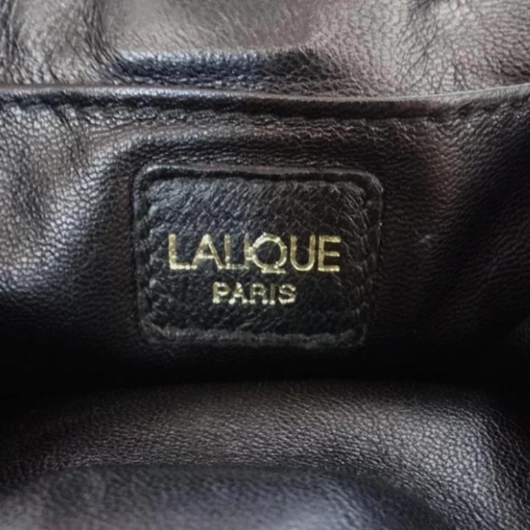 LALIQUE Feather Embellished Silk Evening Bag For Sale 1