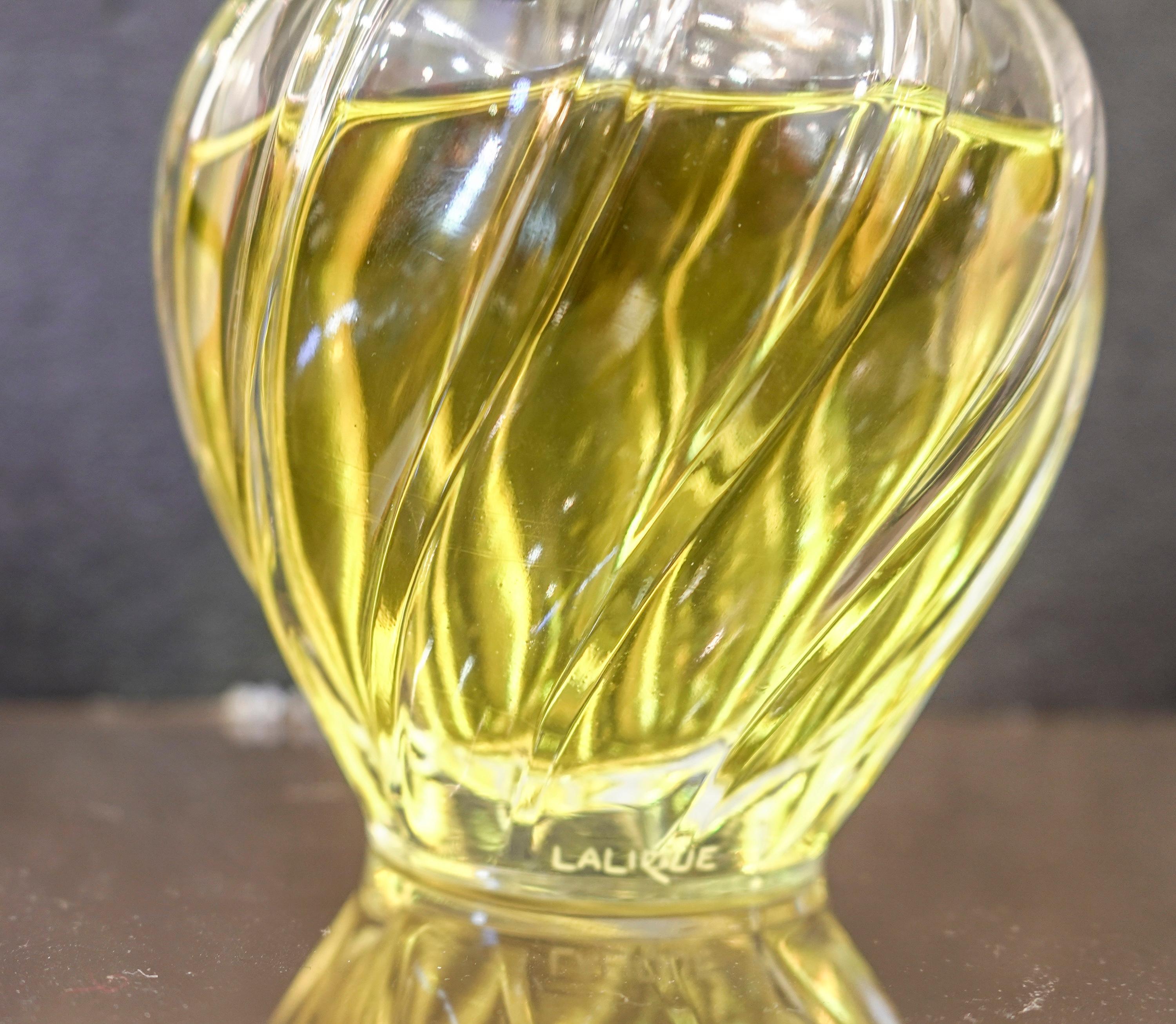 Lalique Ficticio  L, air Du Temps Large Blown Glass Bottle of Fake Perfume, 1960s 6