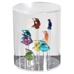 Figurines de poissons Lalique, École de 10