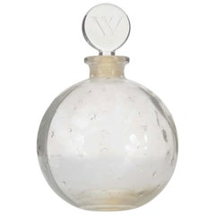 Flacon de parfum Art Déco français en forme d'étoile surélevée Lalique pour Worth