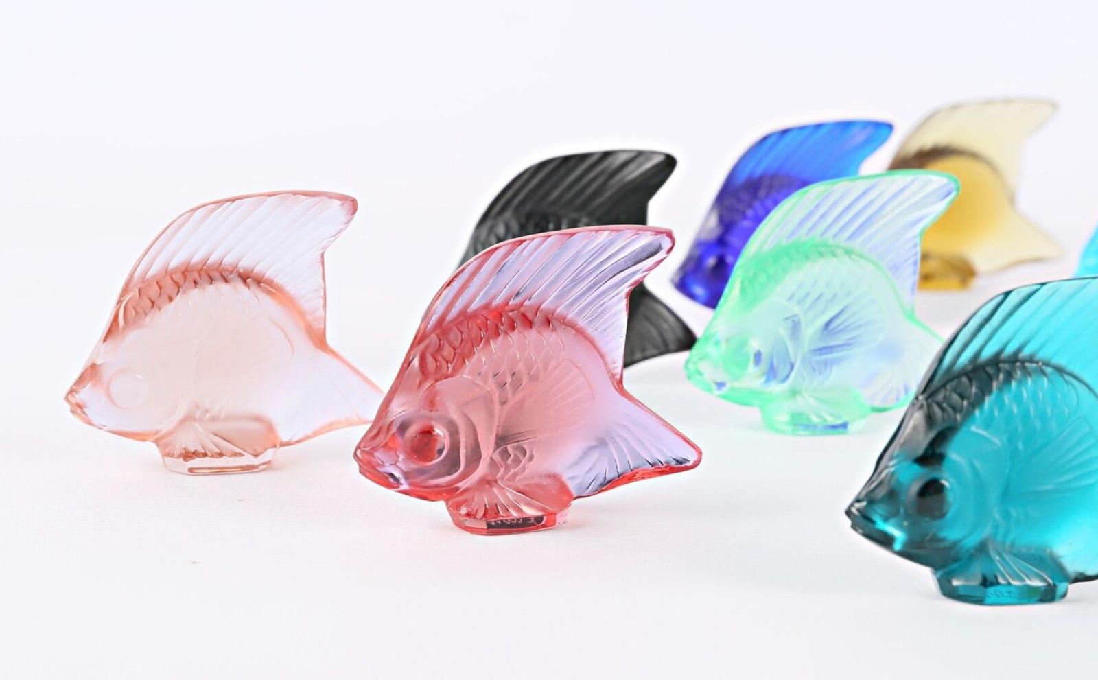 Lalique France, 1 Crystal Fish, Scalar 'Different Colours Available' In Good Condition In Saint-Ouen, FR