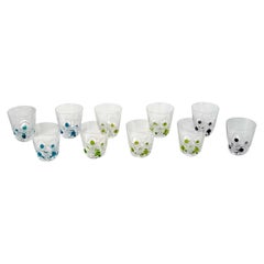 Lalique France,  10 Tumblers Glasses Floride Florida Crystal