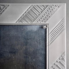 Lalique France, Art Deco Style Geometrical Frame Crystal