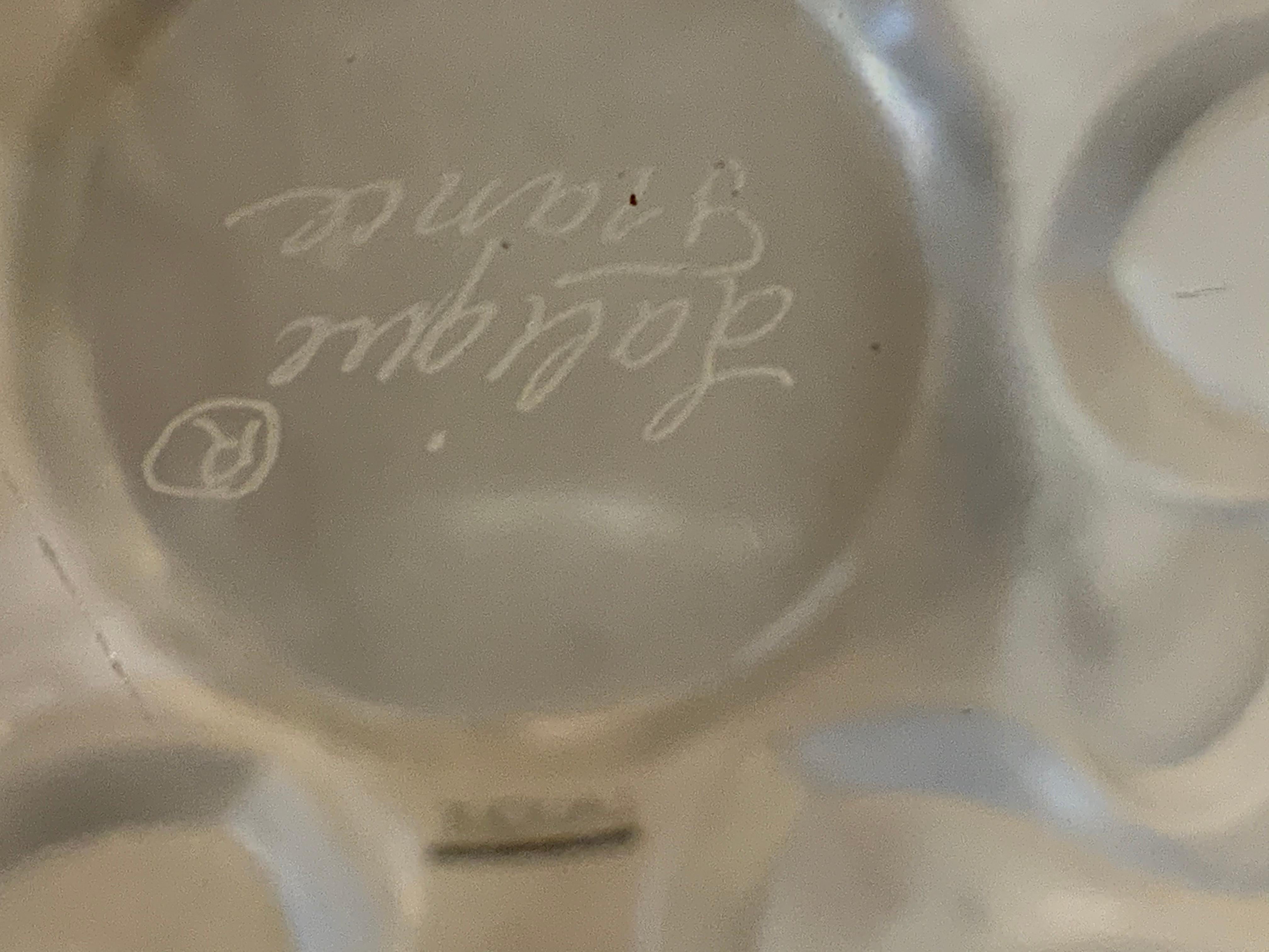 Verre d'art Vase Vibrations en verre d'art français Lalique en vente