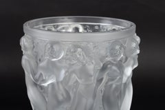 Lalique France Bacchantes Vase in Frosted Crystal Dancing Women
