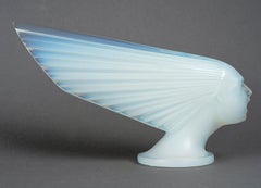Lalique France - Car Mascot Hood Ornament Victoire Opalescent Crystal - NEW