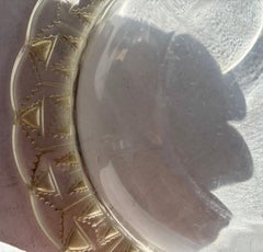 Lalique France " Chevereuse" glass bowl , marked .