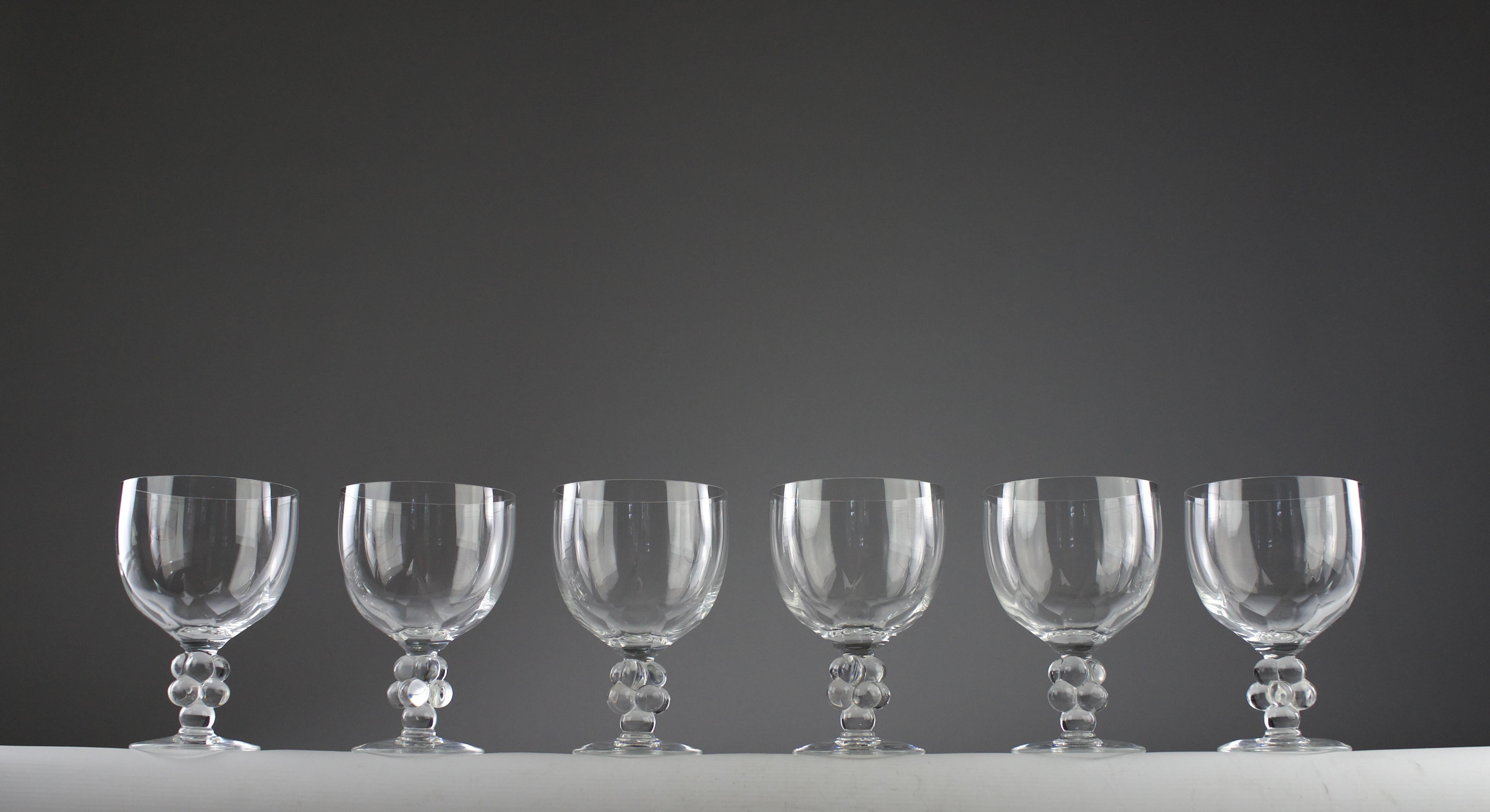 Magníficas y muy raras copas de vino grandes Lalique France 