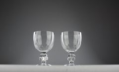 Lalique France, "Clos-Vougeot" Large and Rare Bourgogne Wine Glasses, 1970s