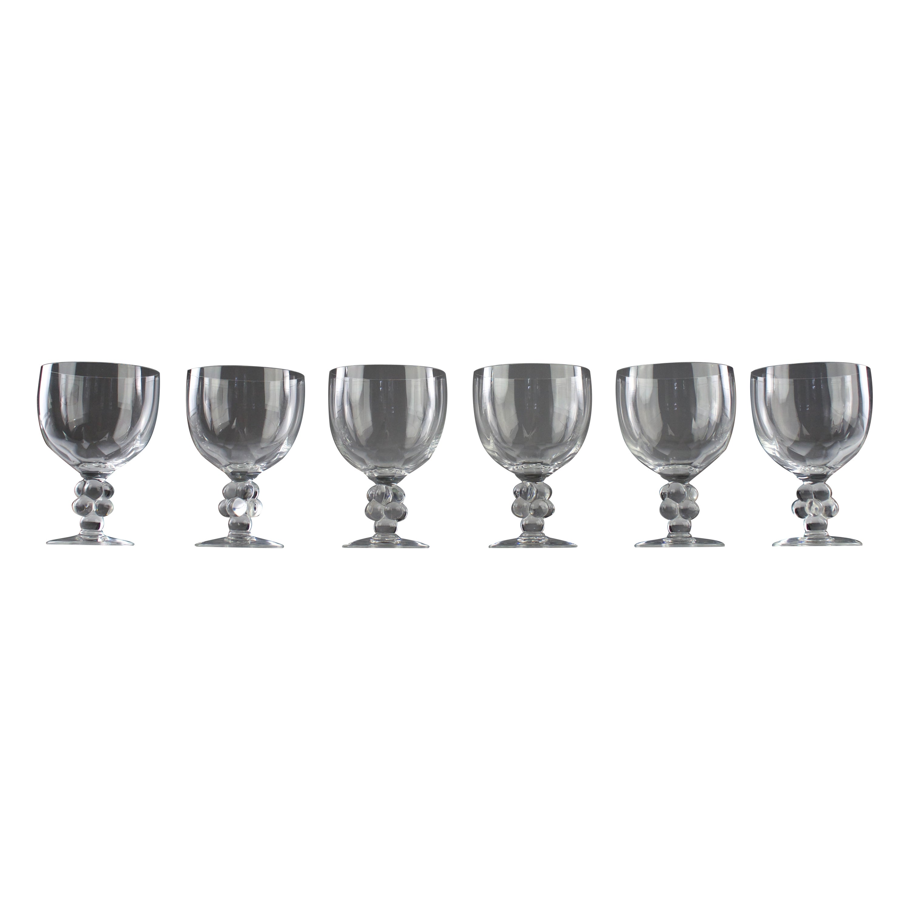 Lalique France, « Clos-Vougeot », grands et rares verres à vin de Bourgogne, 1970