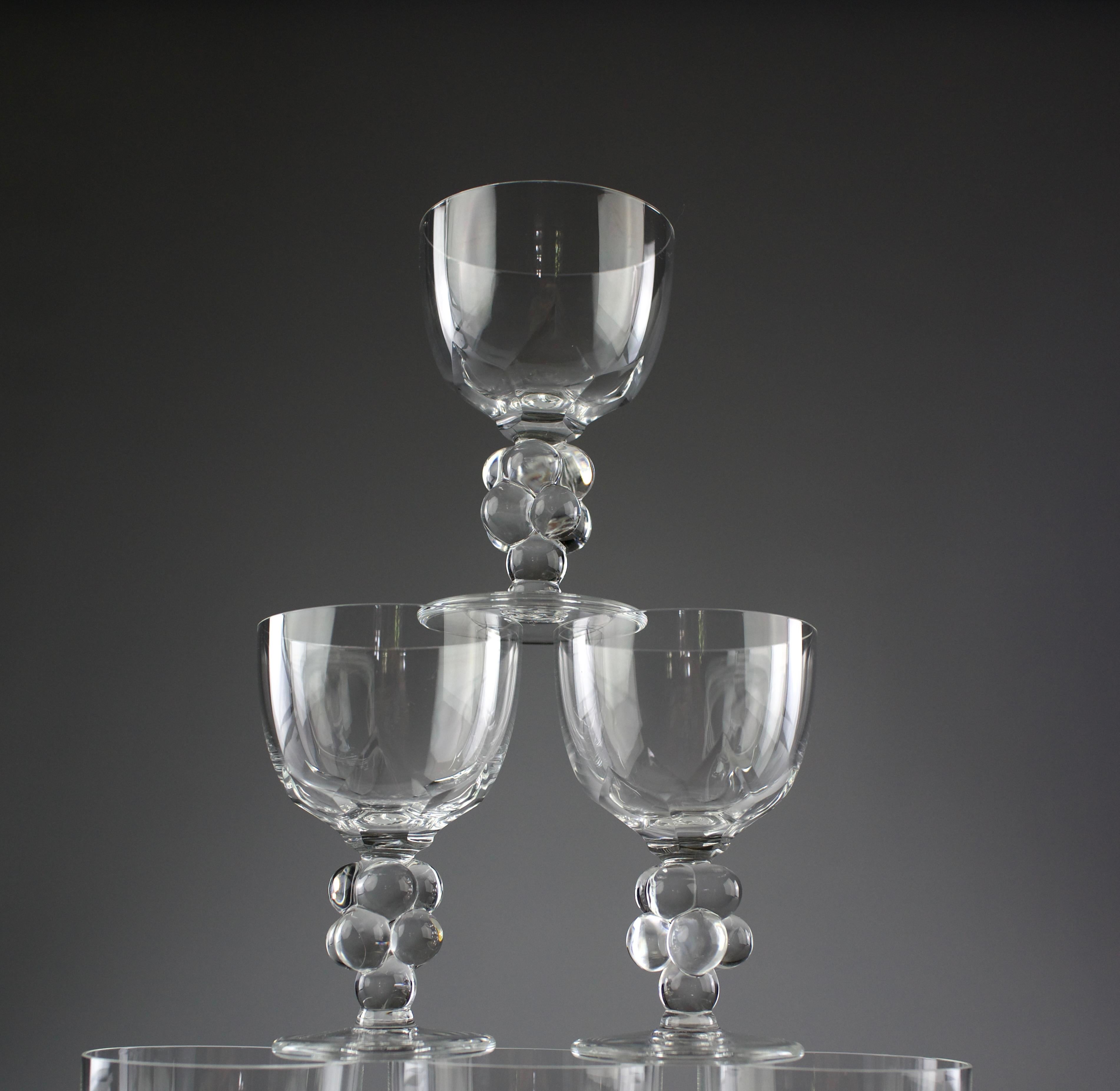 Art Déco Lalique Francia, Bicchieri da vino rosso 