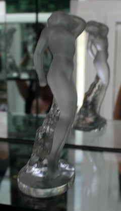 Lalique France Crystal Female Dancer Figurine