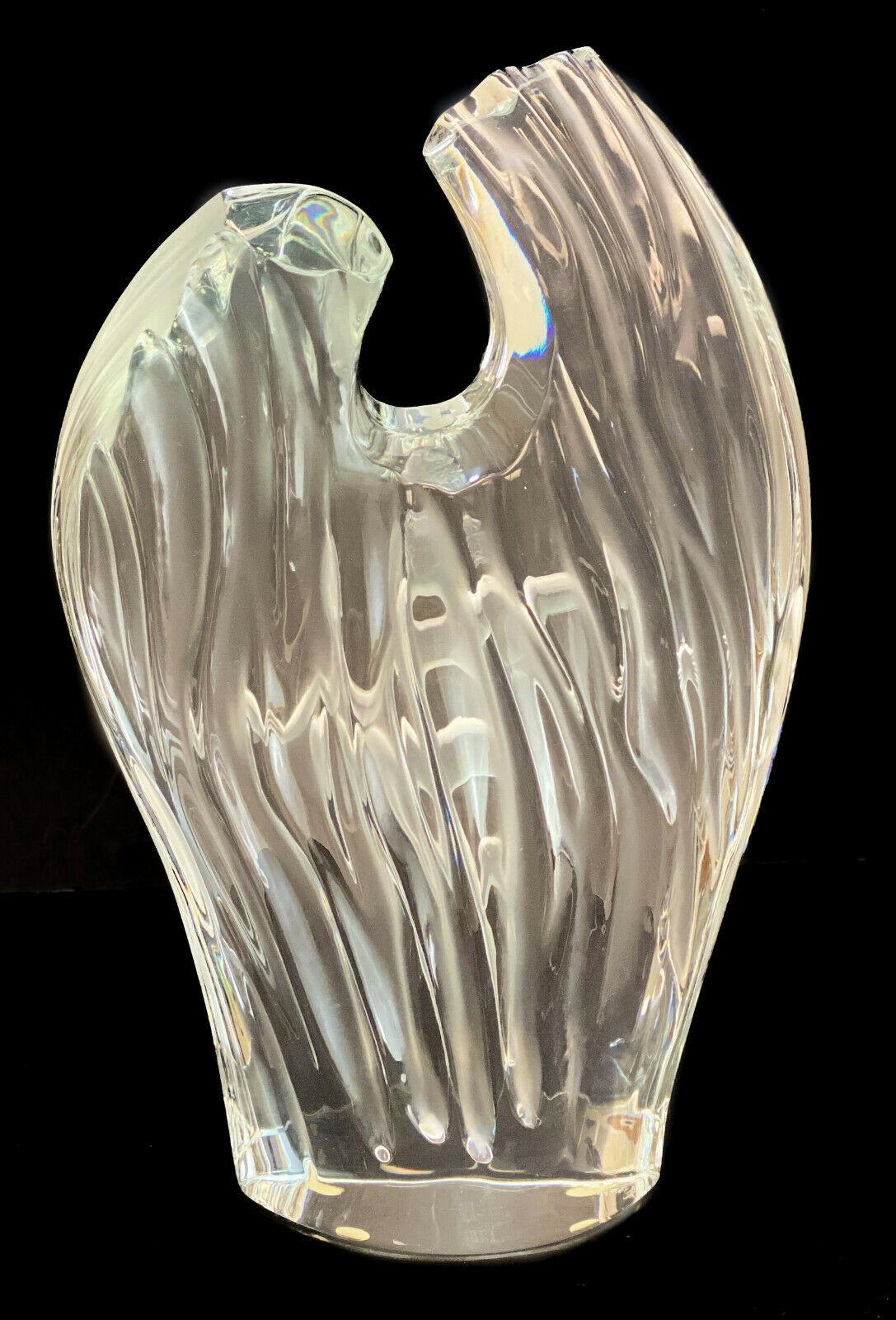 European Lalique France Crystal Glass Dora Vase For Sale