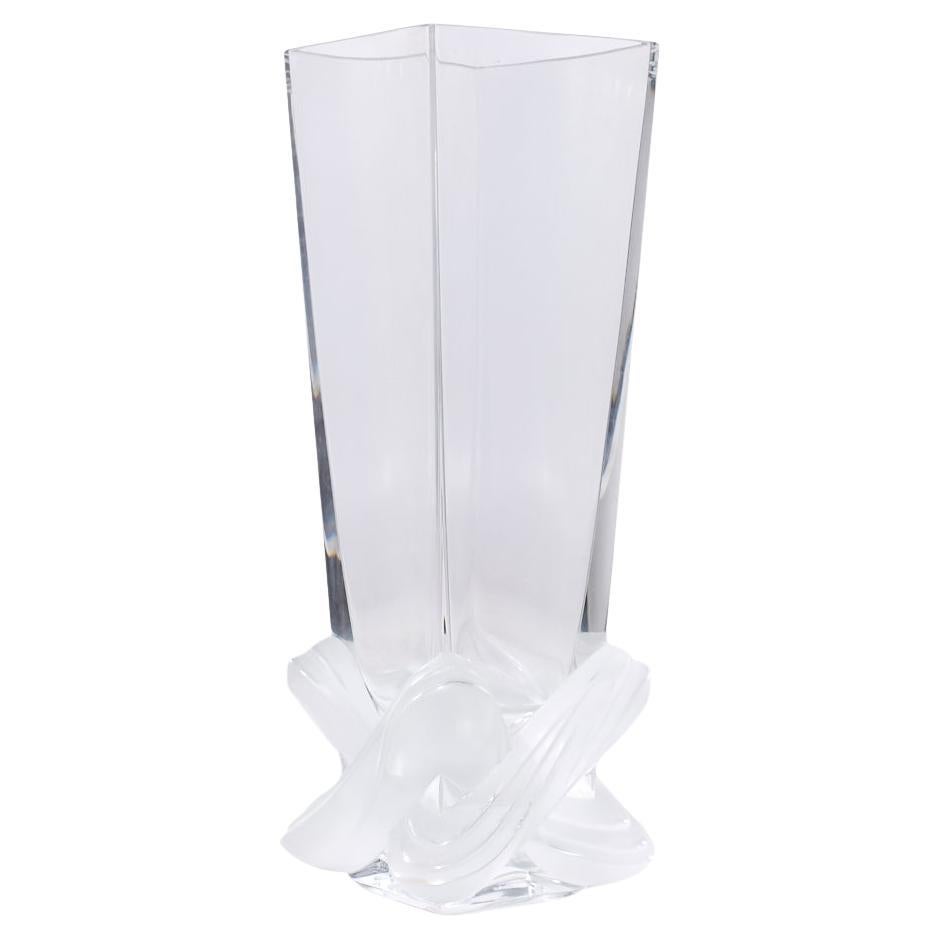 Lalique Francia Jarrón de cristal Luca