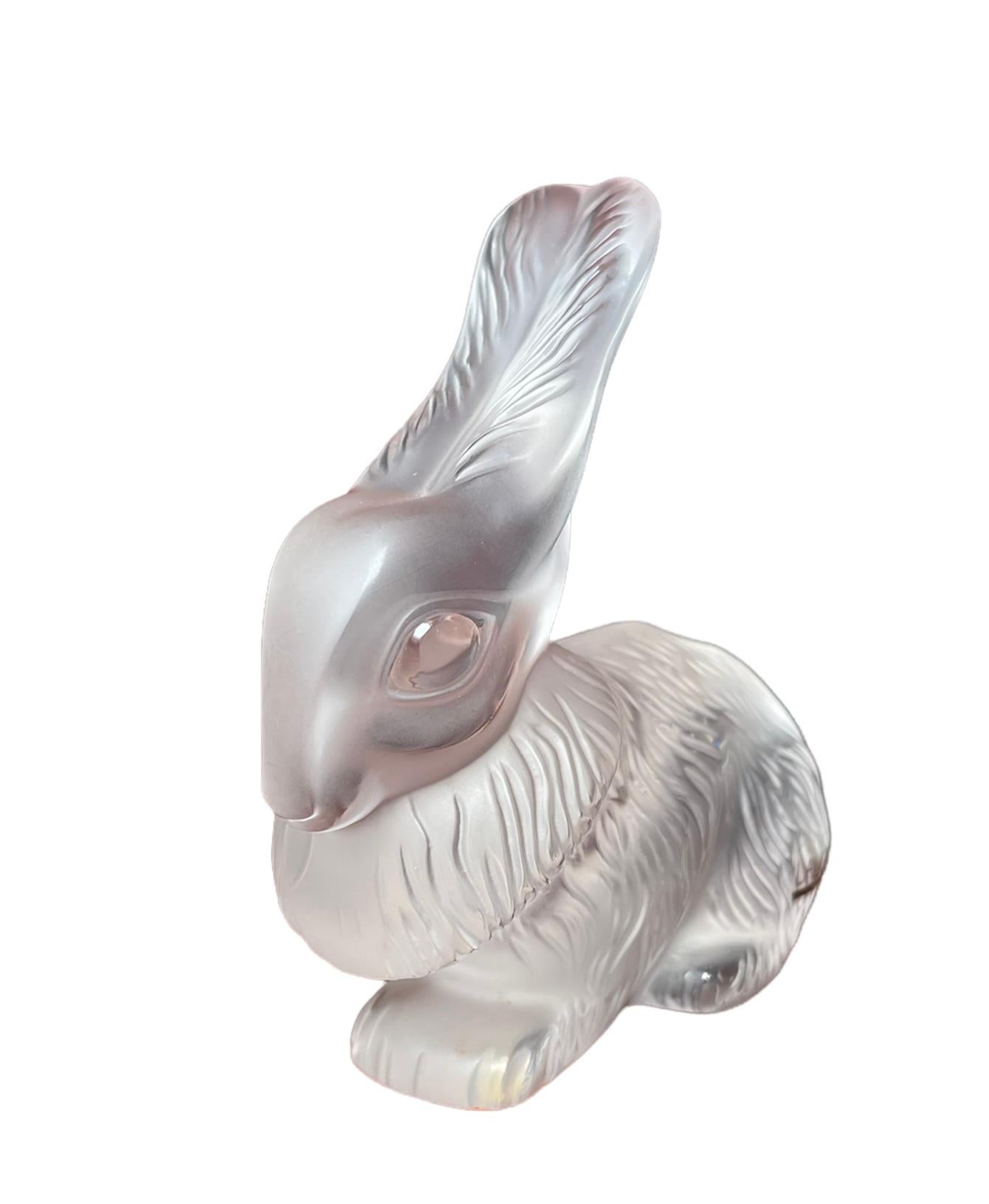 Lalique Frankreich Kristall Kaninchen Cesar-Figur aus Kristall (Französisch) im Angebot