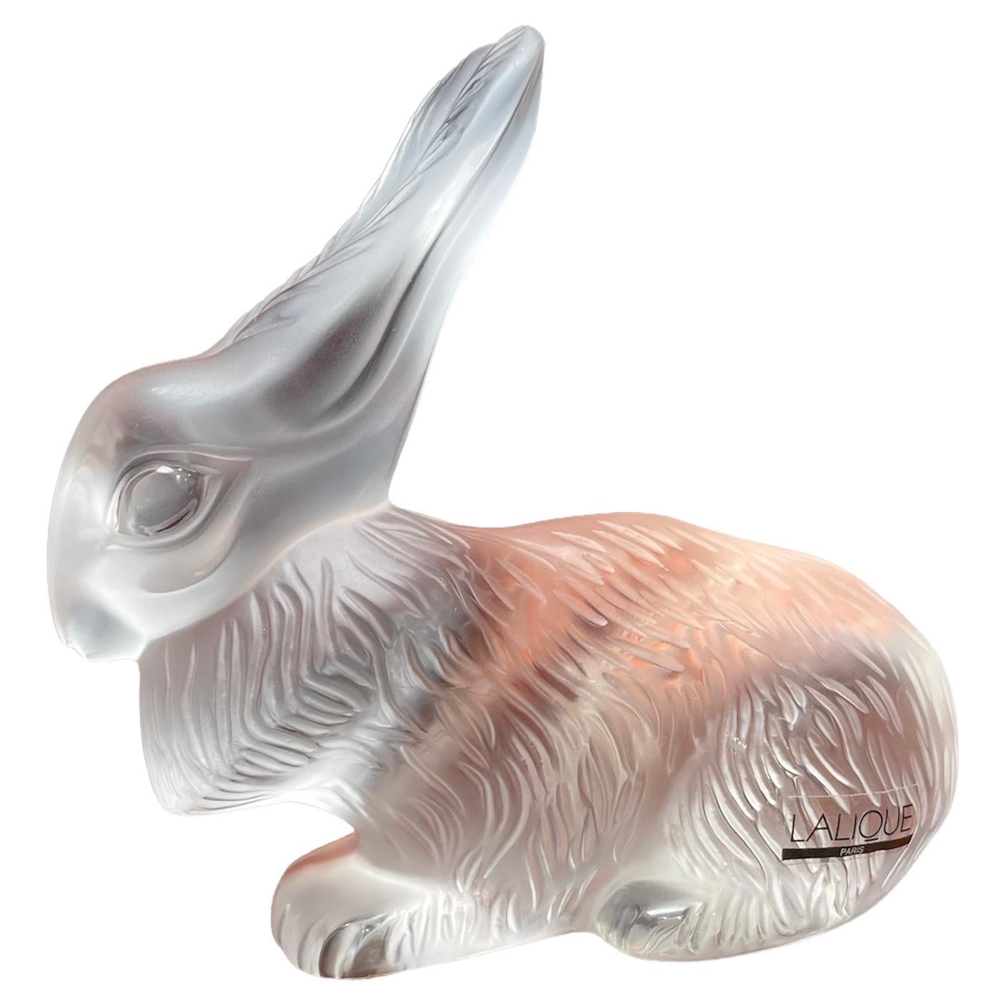 Lalique France Crystal Rabbit ”Cesar” Figurine