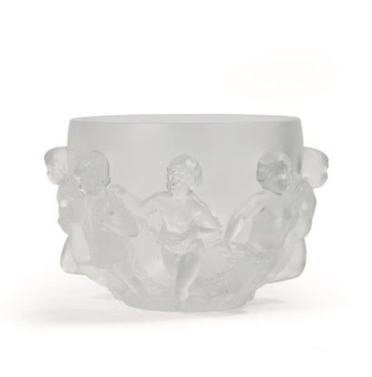 French LALIQUE FRANCE, Crystal Vase From 1945 Luxembourg Model For Sale