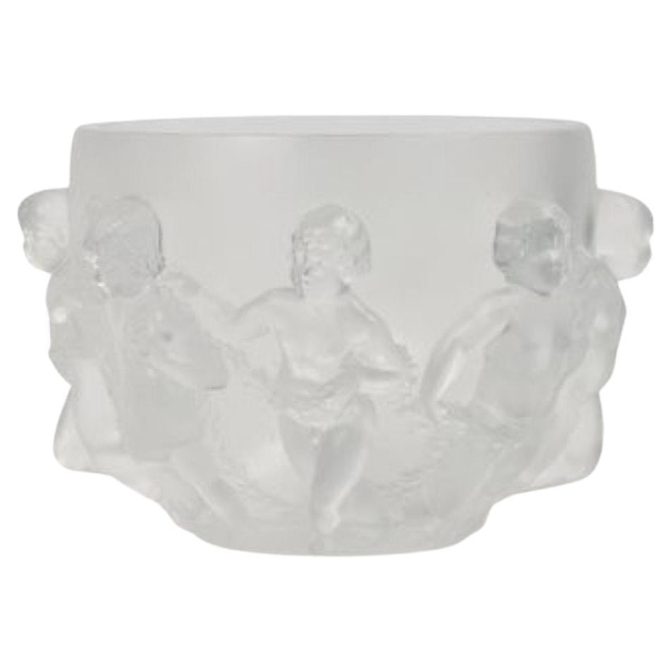 LALIQUE FRANCE, Crystal Vase From 1945 Luxembourg Model For Sale