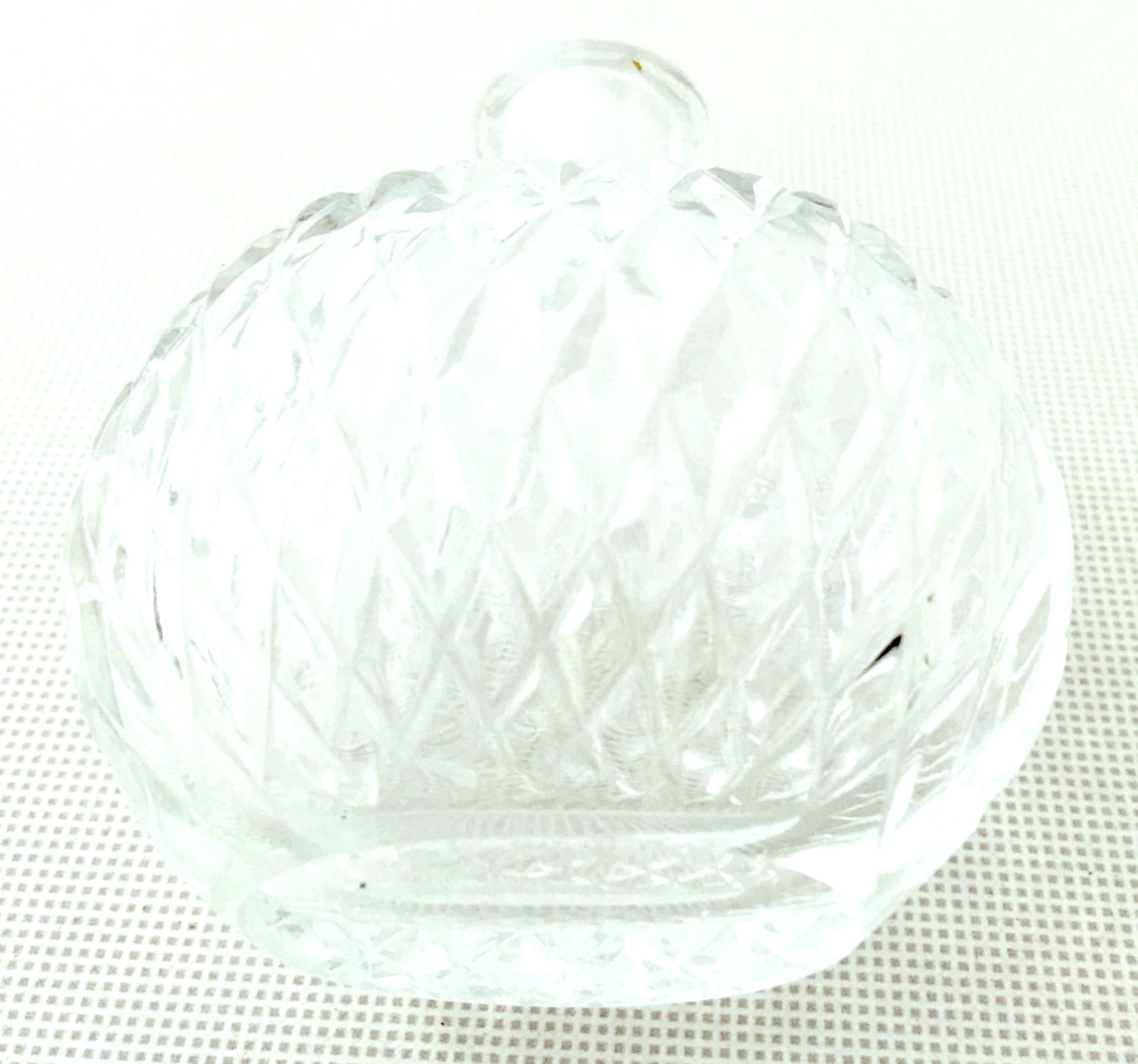 20th Century Lalique France Cut Crystal Perfume Decanter Bottle-Signed