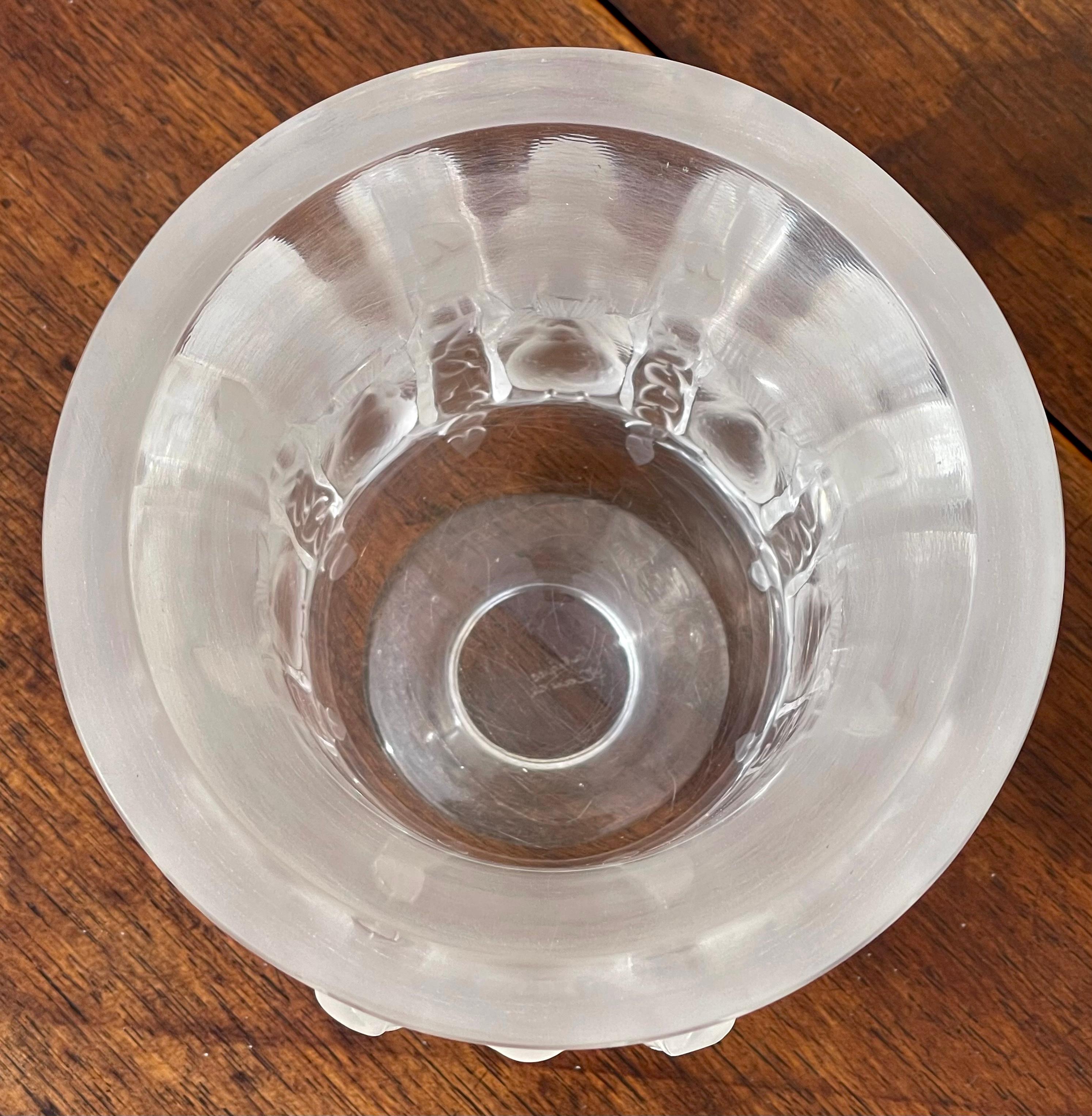 French Lalique France - Dampierre Crystal Vase, XXth For Sale