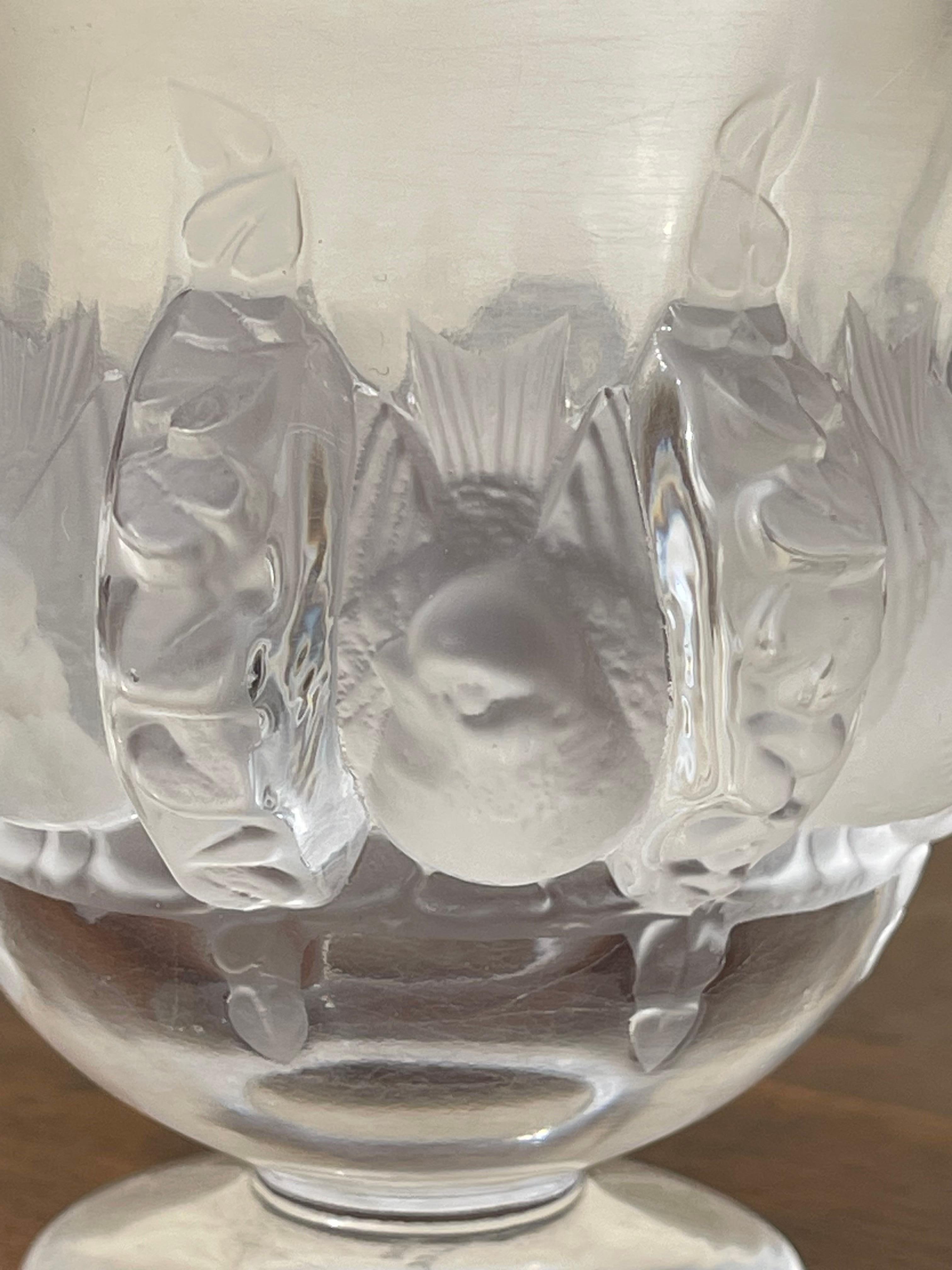 Lalique France - Dampierre Crystal Vase, XXth For Sale 1