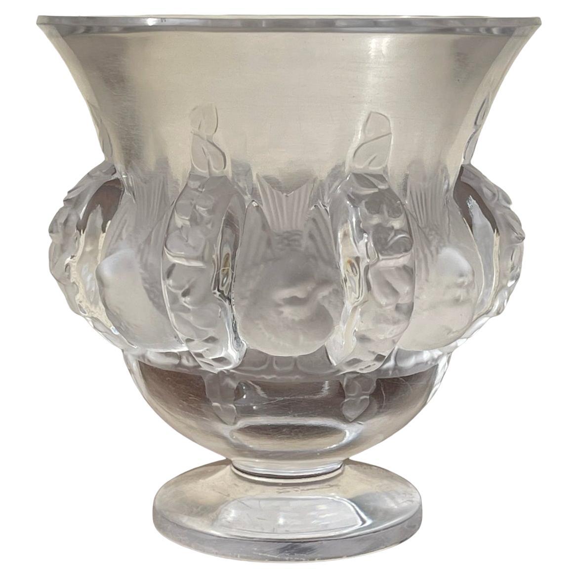 Lalique France - Dampierre Crystal Vase, XXth For Sale