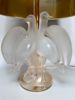 Lámpara «Deux Colombes» de Lalique Francia, década de los 70