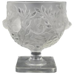Antique Lalique France "Elizabeth" Pedestal Bowl Vase