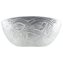 Lalique France, "Finches" Bowl, 1980s