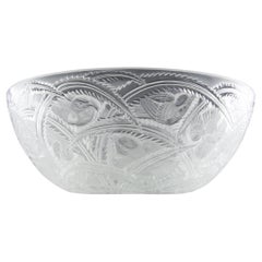 Vintage Lalique France, "Finches" Bowl, 1980s