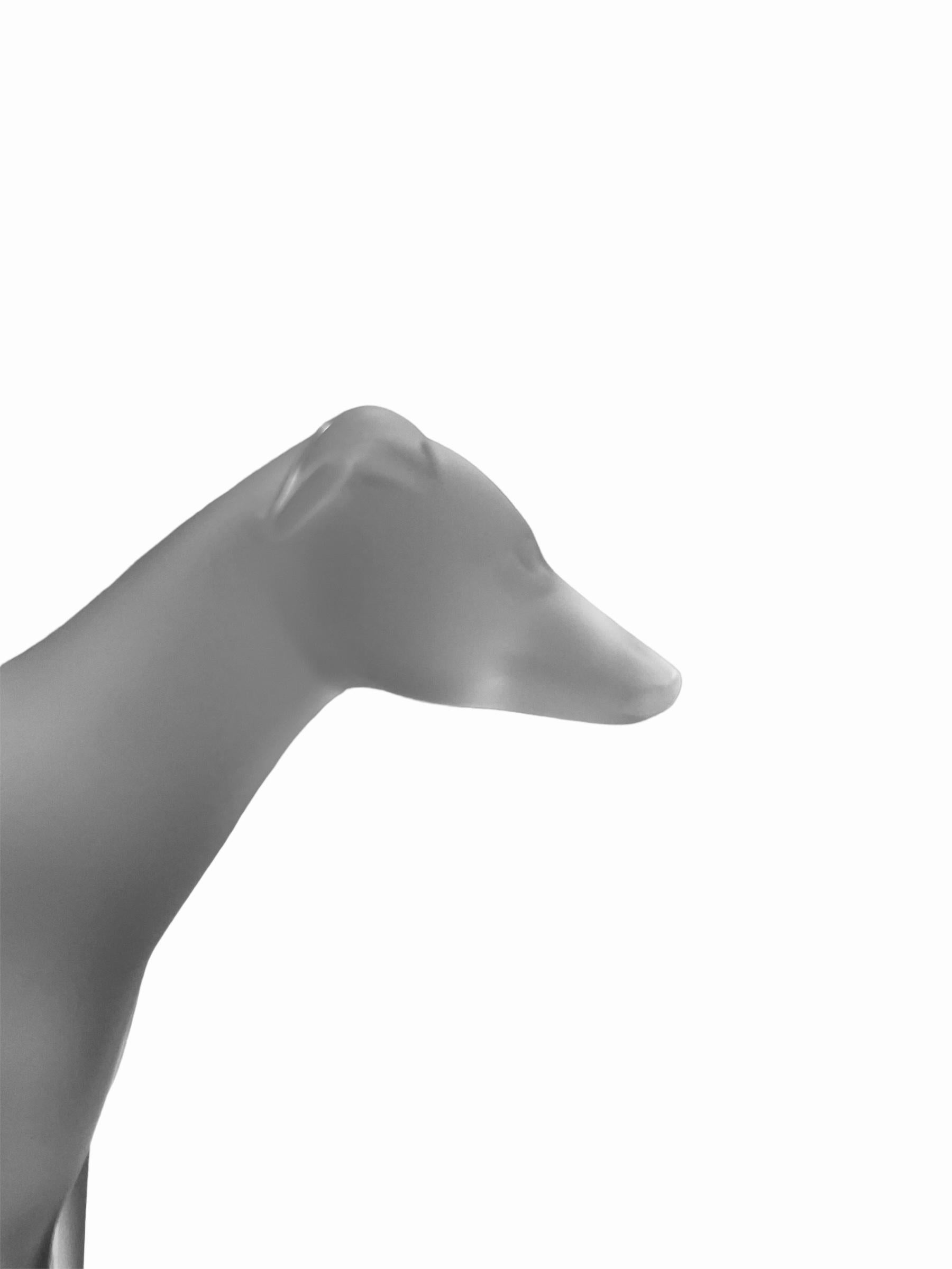 Lalique France Frosted Crystal “Perceval” Greyhound Sculpture  In Good Condition For Sale In Guaynabo, PR