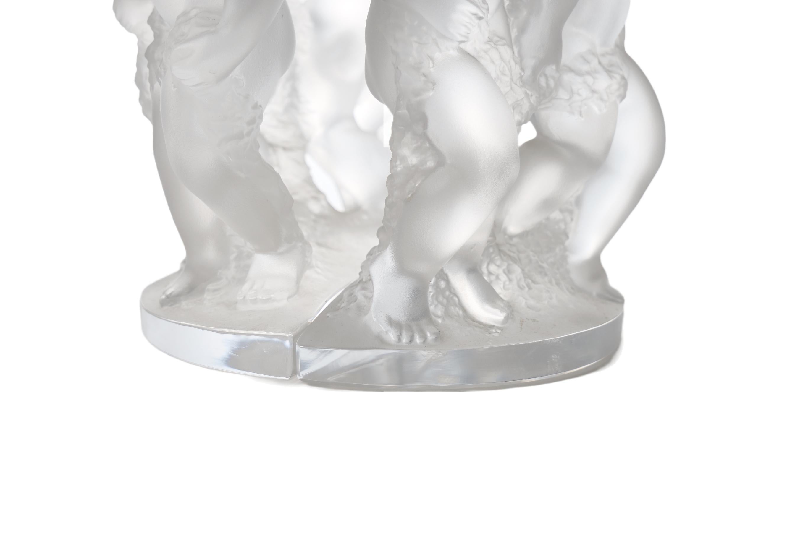 Lalique France Frosted Crystal Six Figural Cherub Group 2