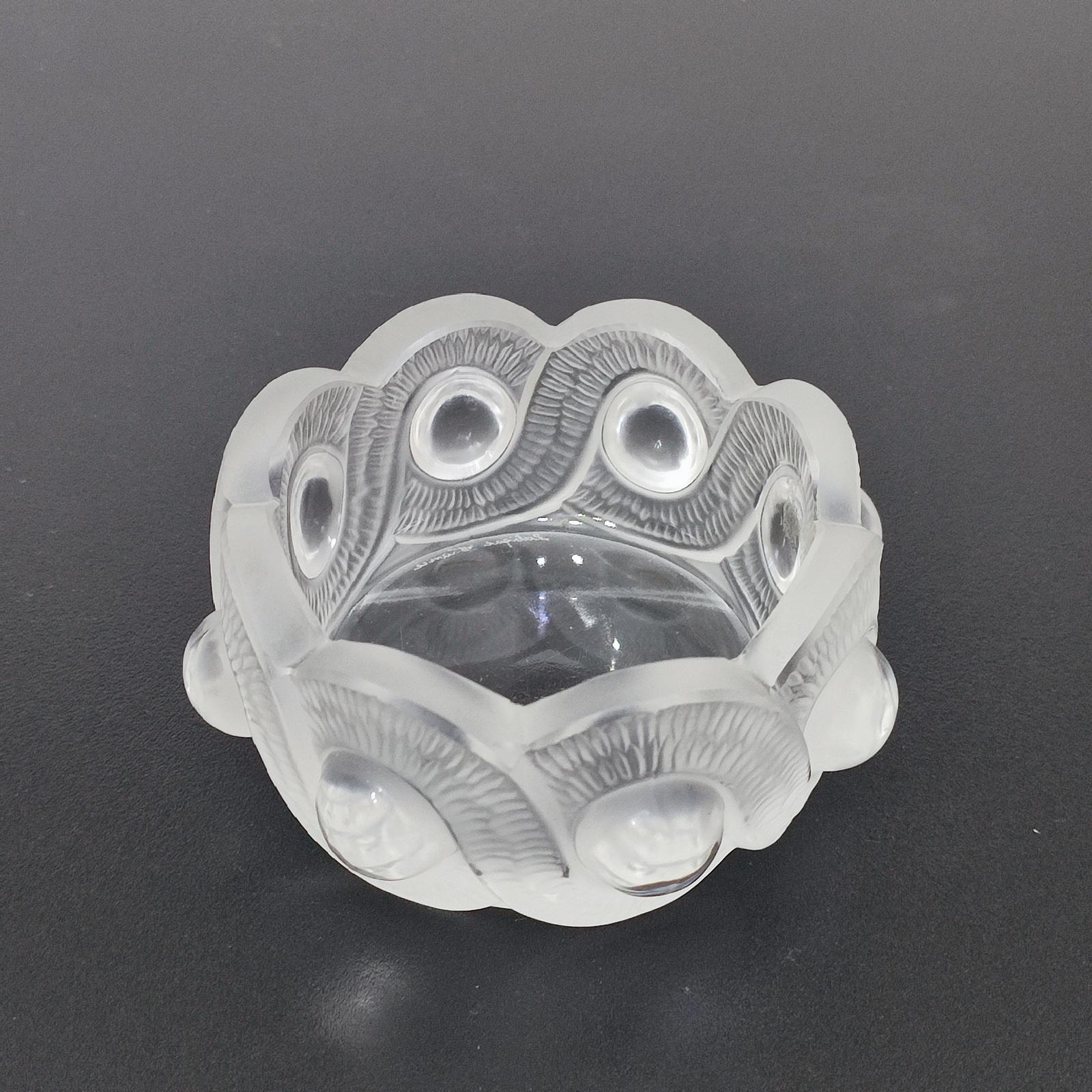 Late 20th Century Lalique France 'Gao' Ashtray, Decorative Bowl - FREE SHIPPING