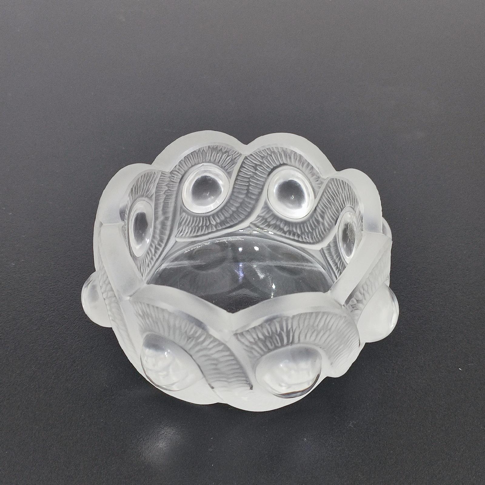 Late 20th Century Lalique France 'Gao' Ashtray, Decorative Bowl - FREE SHIPPING