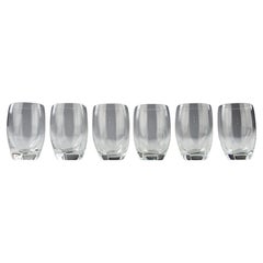 Verres à vin blancs « Highland » de Lalique France, années 1980