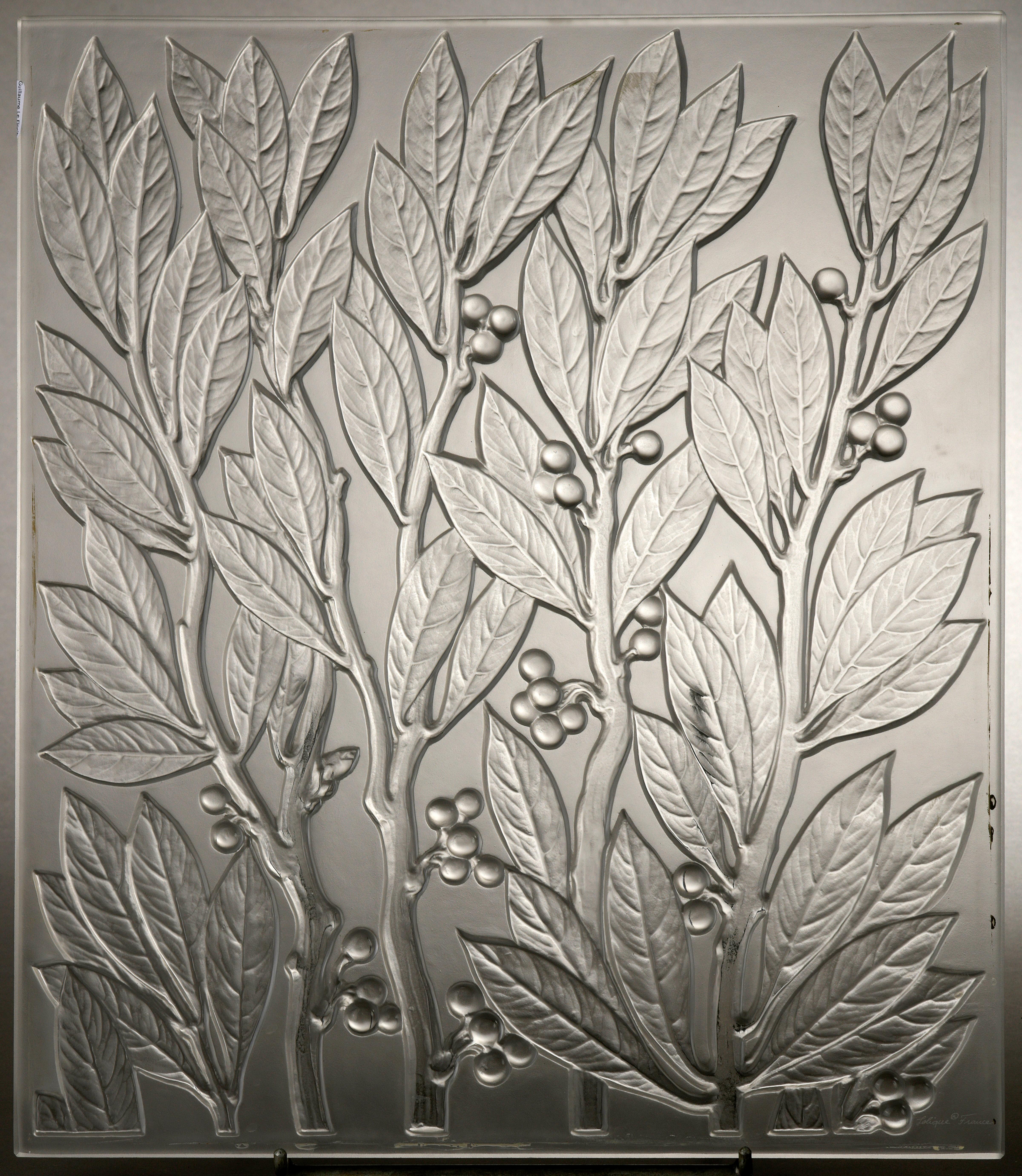 Lalique France : Lauriers Decorative Panel 1