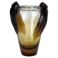 Lalique France “Marrakech” Crystal Vase by Marie-Claude Lalique, 1978