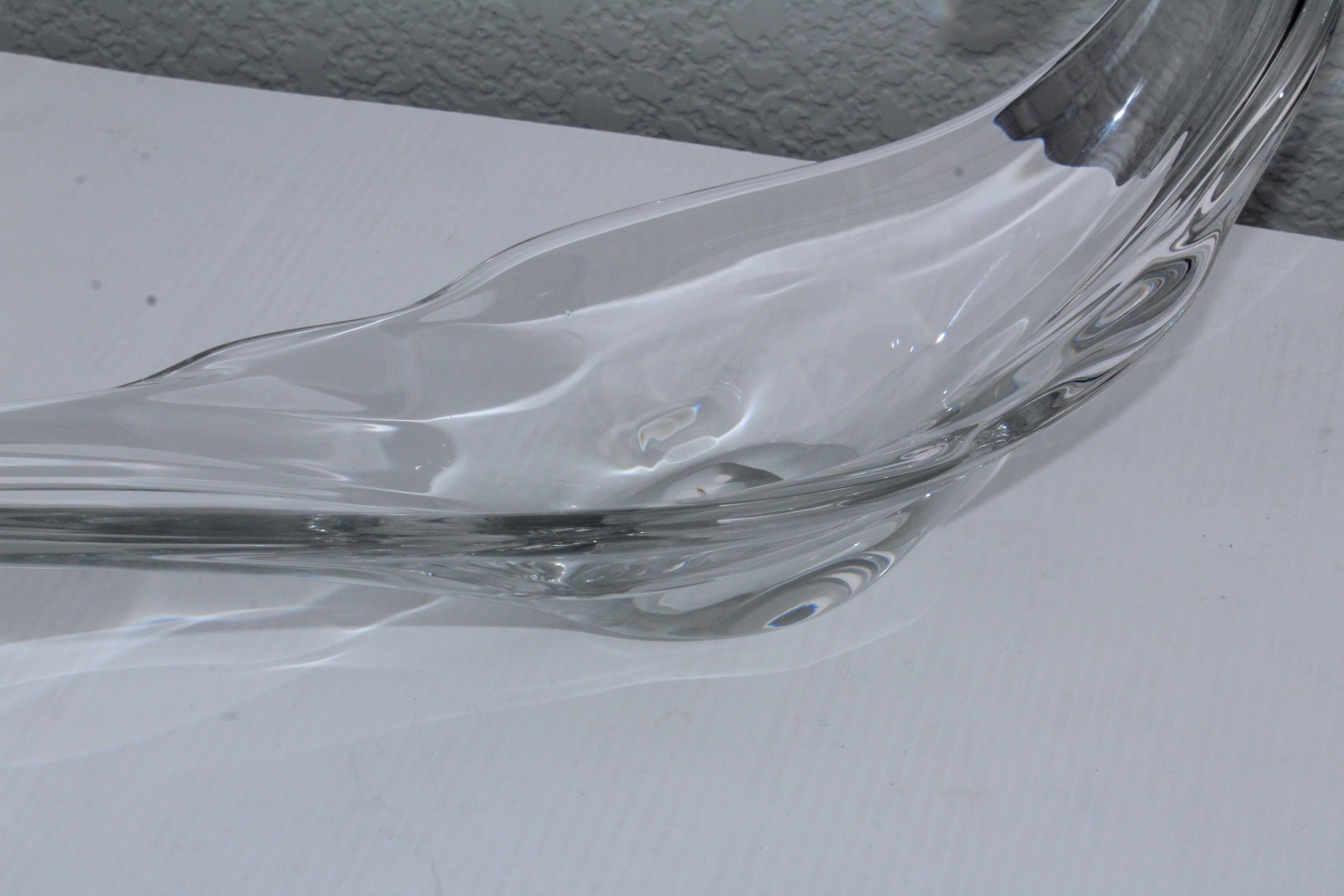 Lalique France Sculptural Crystal Bowl For Sale 1