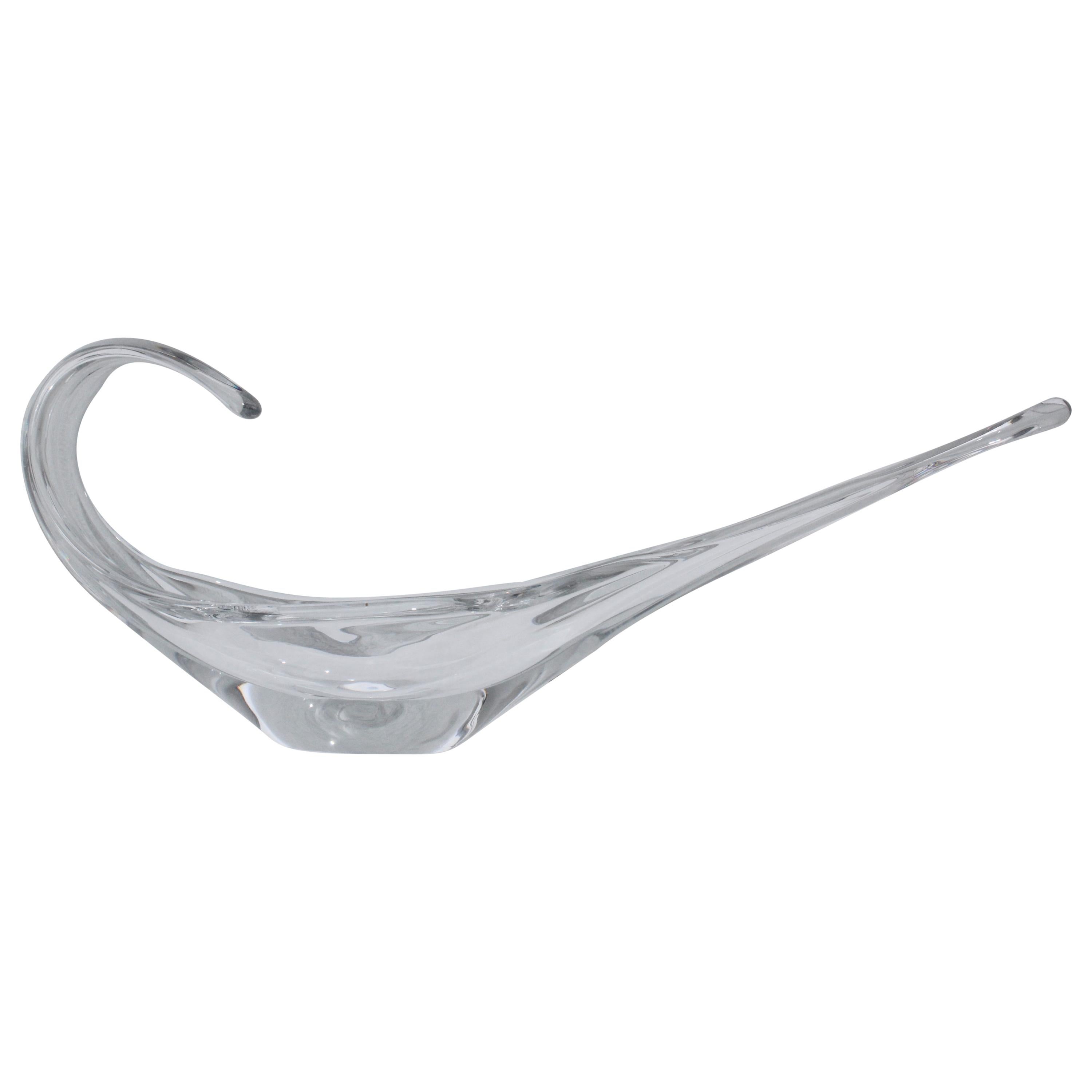Lalique France Sculptural Crystal Bowl