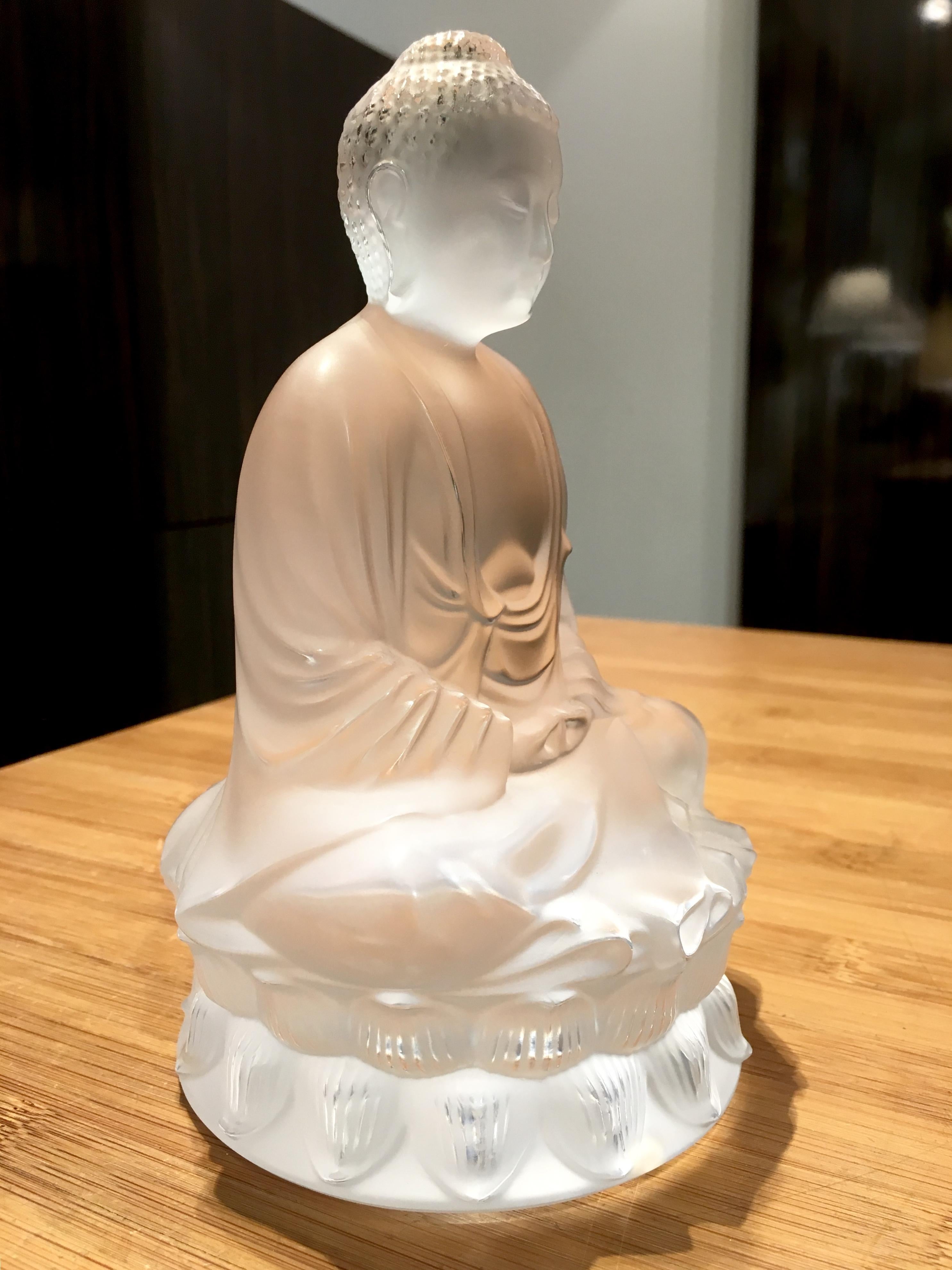 French Lalique France, Sculpture Buddha Small Model, 2019 For Sale