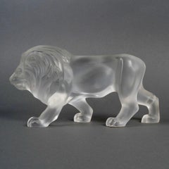 Lalique France - Sculpture Lion Regulus Crystal