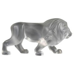 Lalique France - Sculpture Lion Regulus Crystal