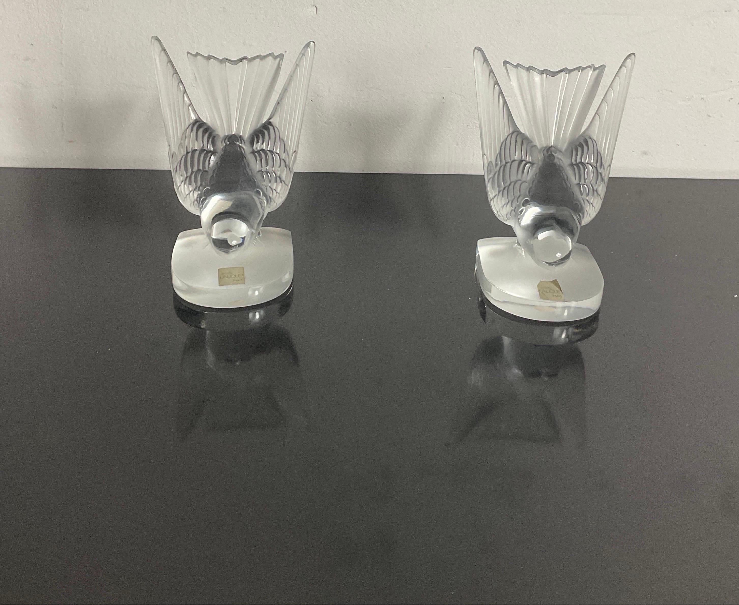 Pretty pair of crystal bookends by Lalique France around 1970.

Model 